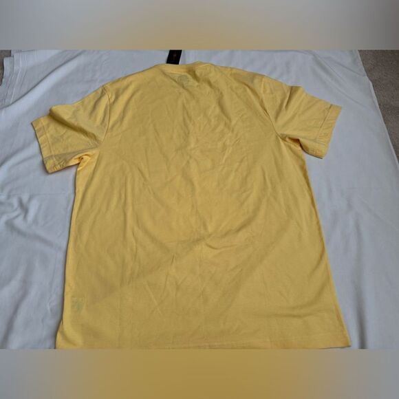 Club Room Yellow Short Sleeve Cotton T-Shirt | Solid Crewneck | Large | NWT - Picture 5 of 5